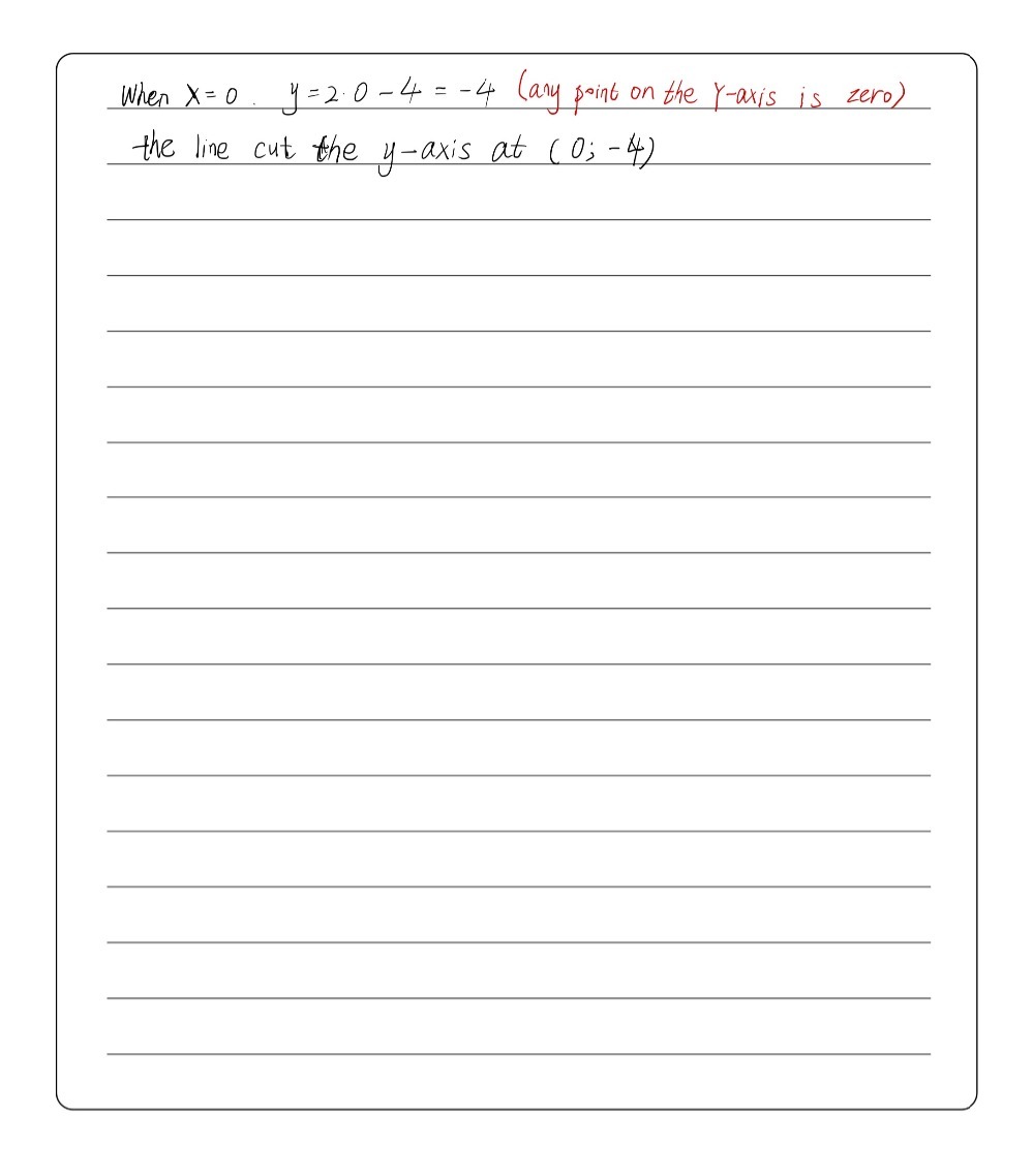 The Straight Line Graph Defined By The Equation Y Gauthmath