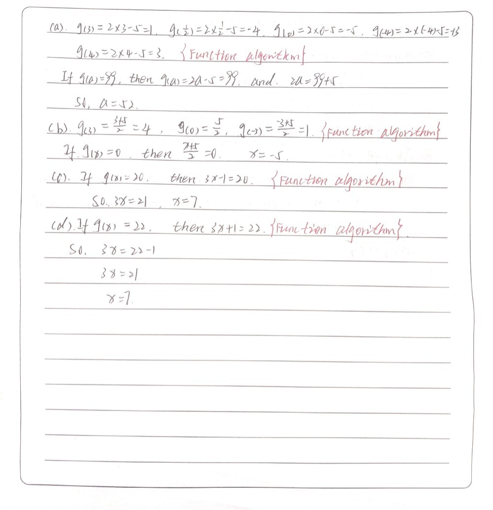 2 Let The Function G R R Be Given By A Gx 2x 5 Gauthmath