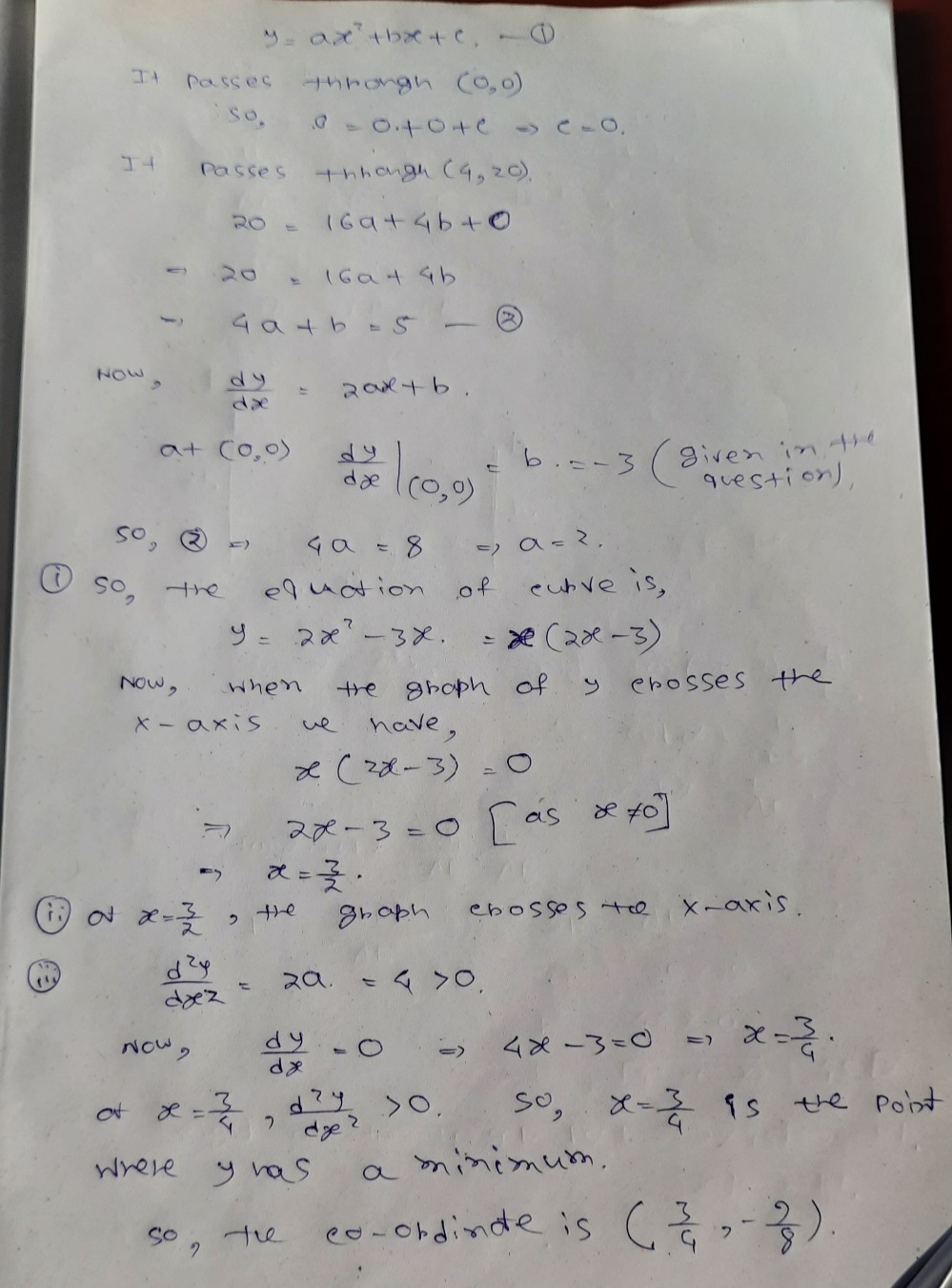 3 The Curve Y Ax2 Bx C Where A B And C Are C Gauthmath