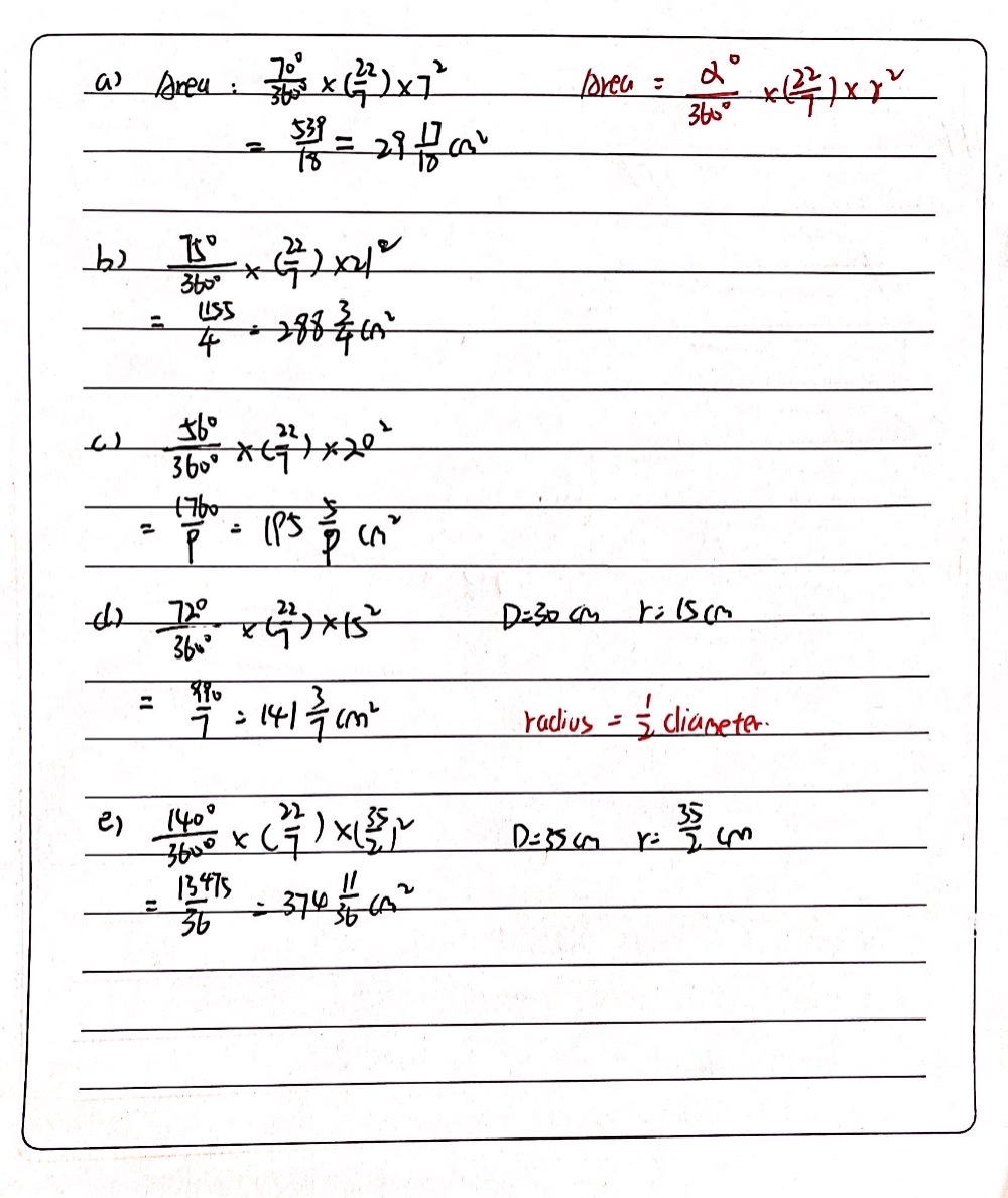 1 By Using P 22 7 Calculate The Area Of T Gauthmath