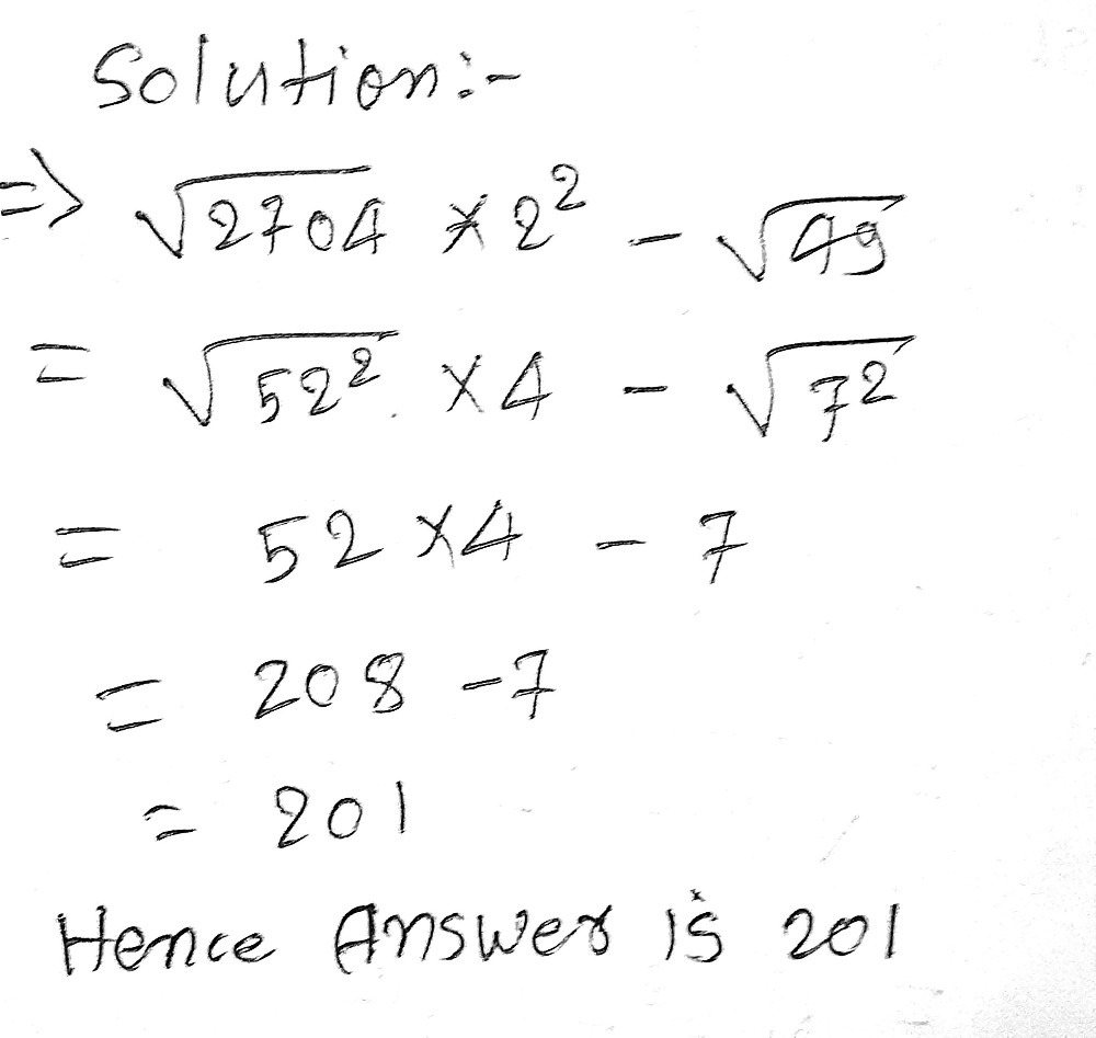 Square Root Of 2704