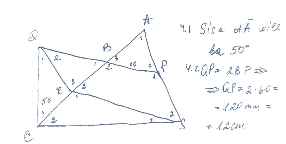 Acs Is A Triangle P Is A Point On As And R Is A P Gauthmath