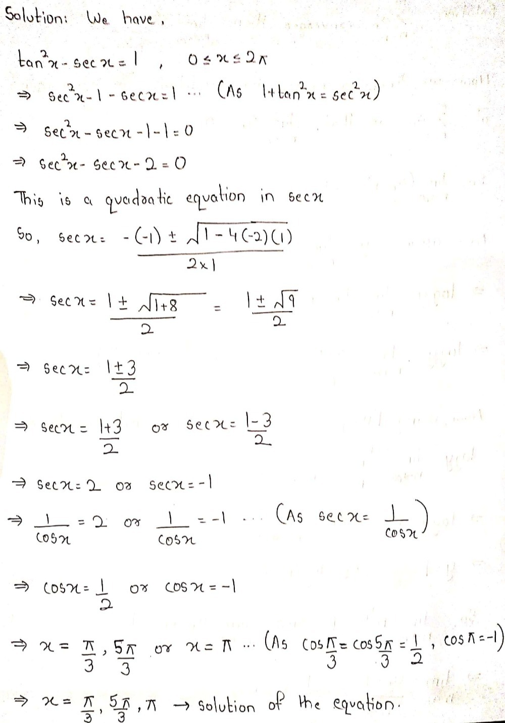 Solve The Following Equation For 0 X 2 Gauthmath Solve The Following Equation For 0 X 2 Gauthmath