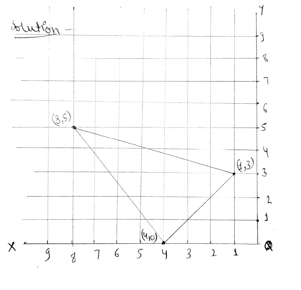 Graph The Points 4 0 1 3 And 8 5 On This Coordin Gauthmath