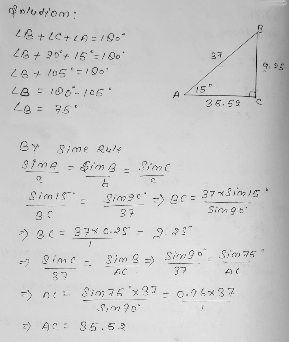 Sketch A Figure And Solve Each Right Triangle Abc Gauthmath