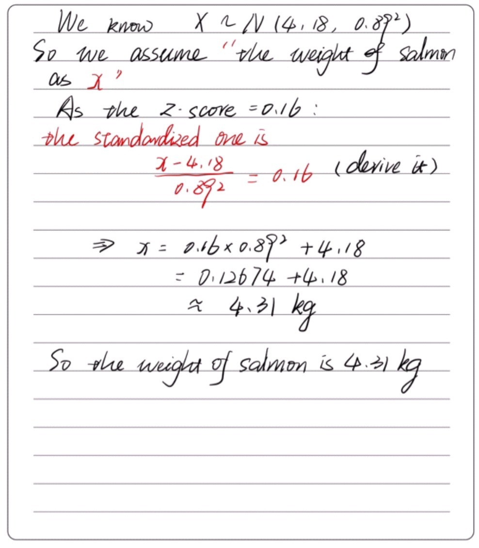 The Weight Of Salmon Sampled In A Wildlife Study I Gauthmath