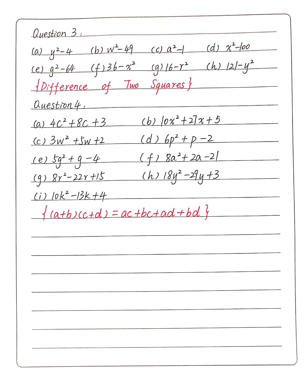 Question 3 Expand And Simplify A Y 2y 2 B Gauthmath