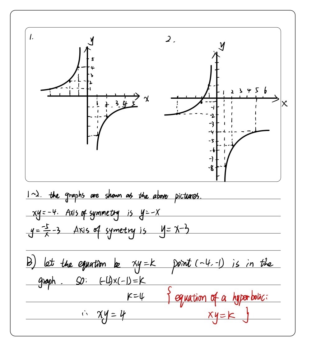 Homework Draw The Following Graphs 1 Xy 4 2 Y Gauthmath