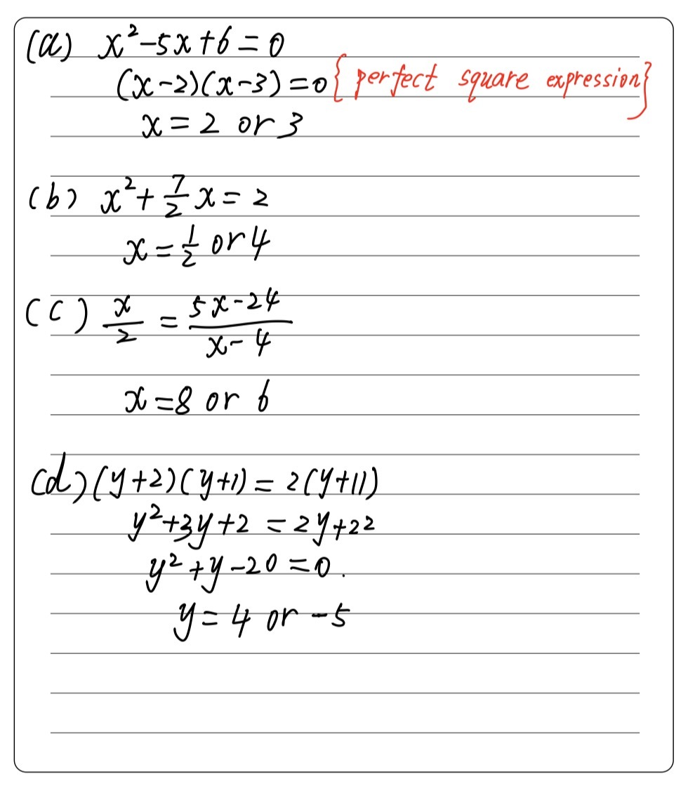 A X2 5x 6 0 B X2 7 2 X 2 C X 2 5x 24 X 4 D Y Gauthmath