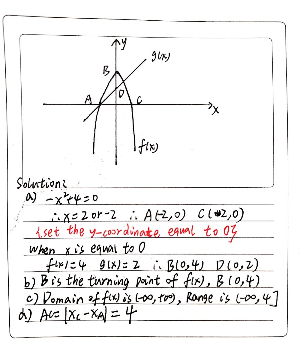 1 Given The Graphs Fx And Gx Fx X2 4 And Gx X 2 Gauthmath