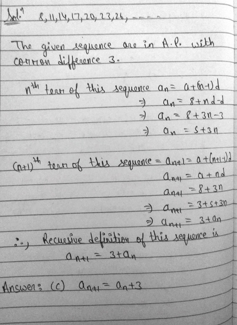 19,19,19,19,19,19,19,.. Write a recursive de - Gauthmath