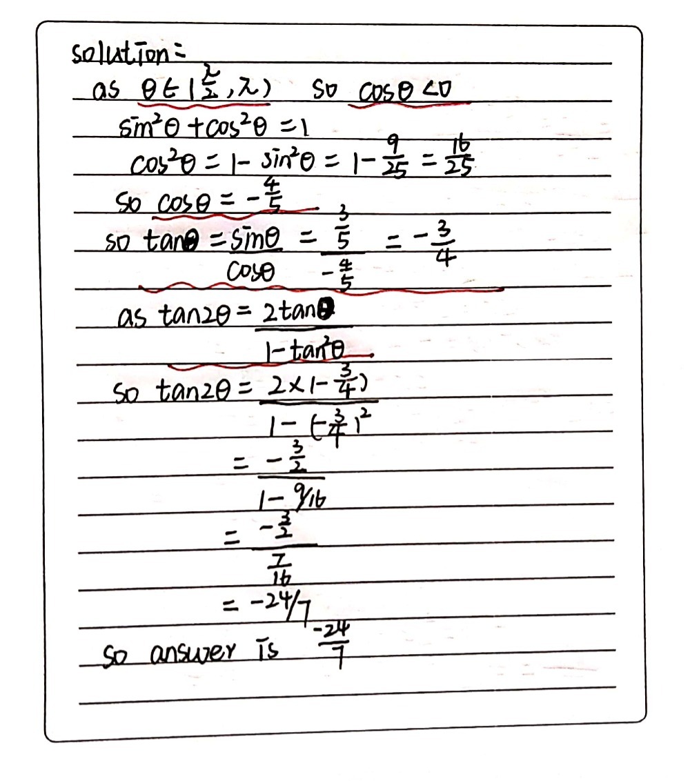 If Sin 8 3 5 On The Interval Frac P 2 Gauthmath