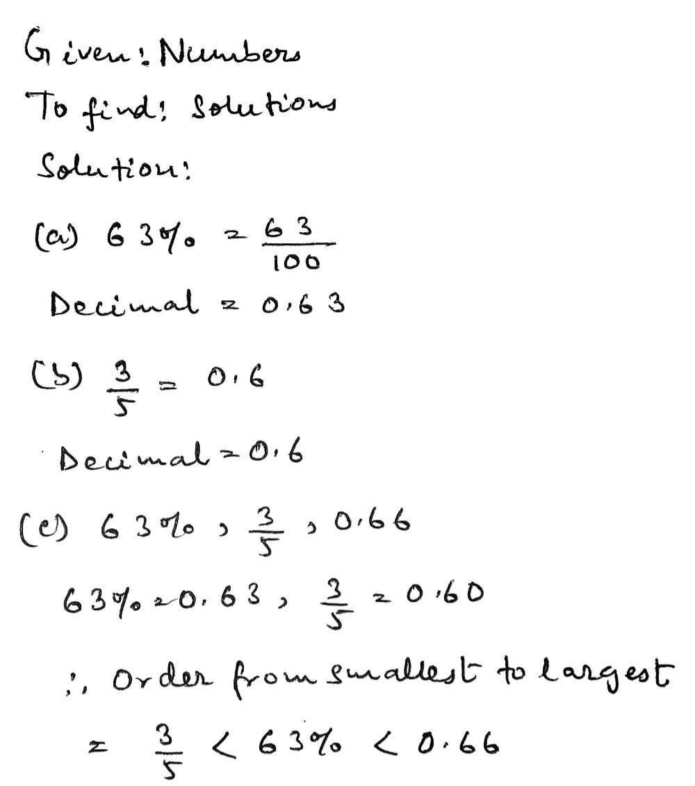3 A Write 63 As A Decimal B Write 3 5 As A D Gauthmath