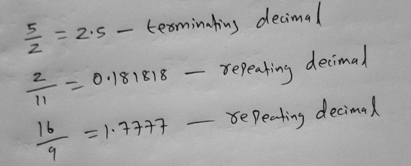 Write Each Fraction As A Repeating Or Terminating Gauthmath