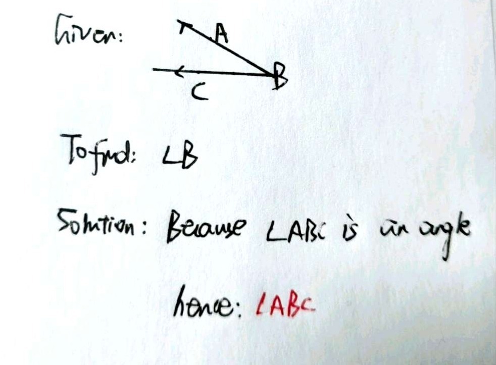 Which is the correct label for the angle?
