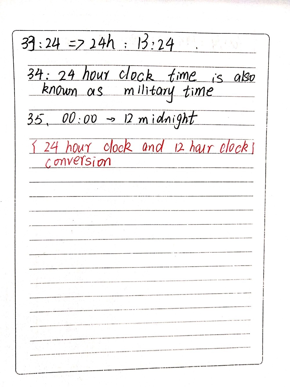 33 Convert 1 24 Pm In 24 Hours Clock Times A 12 Gauthmath