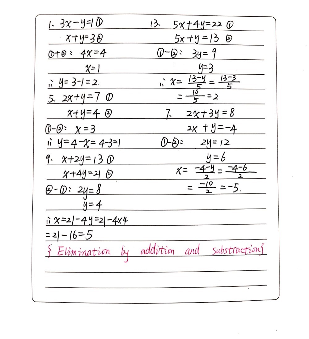 3x Y 1 X Y 3 5 2x Y 7 X Y 4 9 X 2y 13 X 4y 21 3 5x Gauthmath