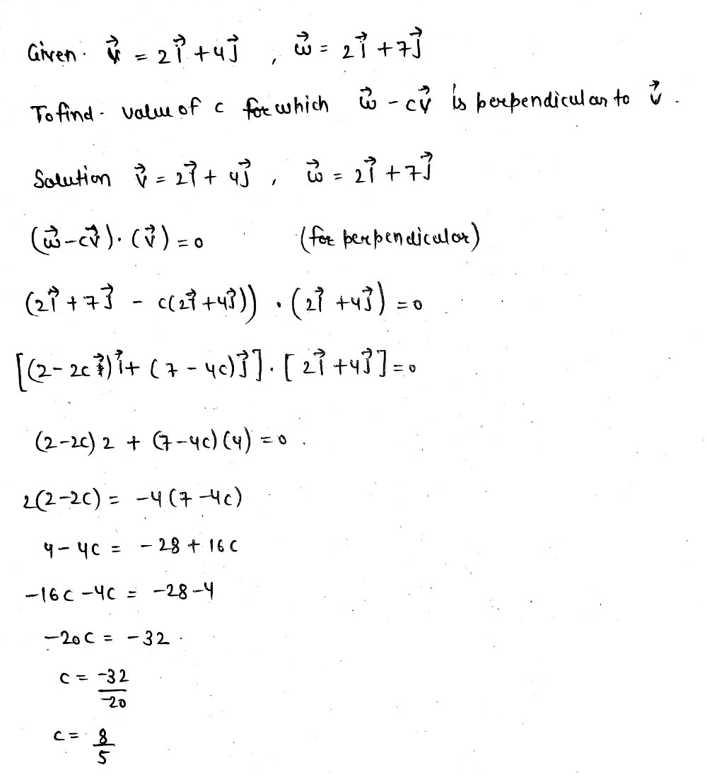 Calculate Dot Product Let Vector V 2 Vector I 4 Gauthmath