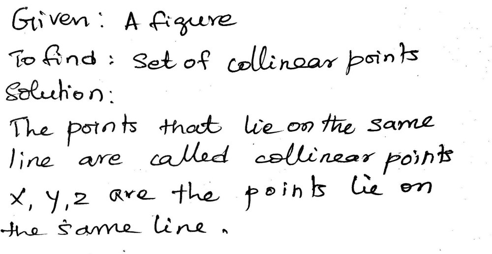 21 Which Of The Following Is A Set Of Collinear P Gauthmath