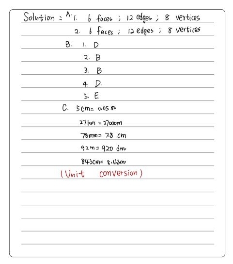 A Complete The Table A Mm B Cm C Dm D M E Km 1 Gauthmath