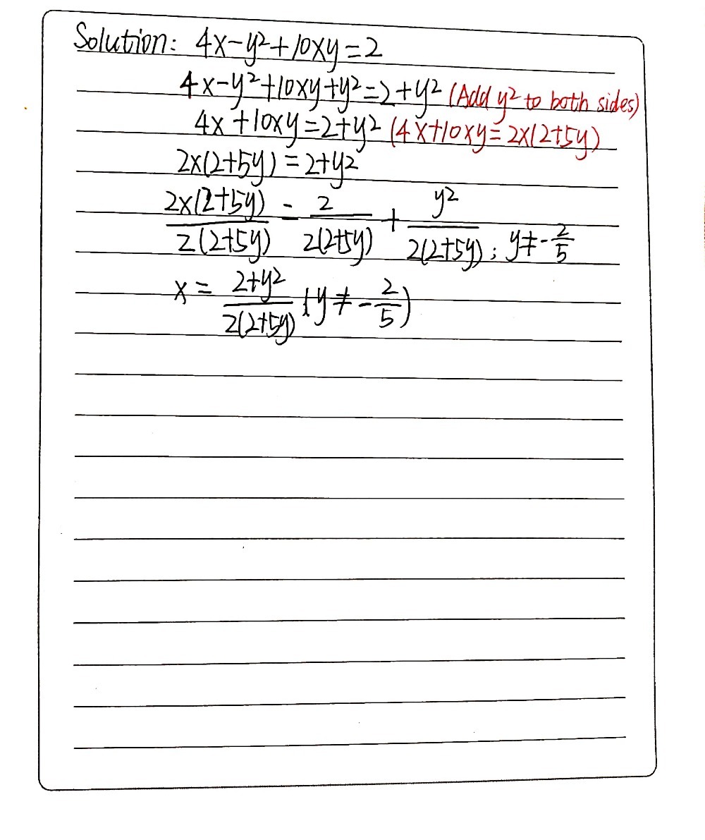 Differentiate 4 X Y2 10 X Y 2 Gauthmath