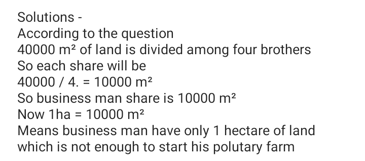 Problem 3 A Businessman Needs At Least 3 Ha Of Lan Gauthmath