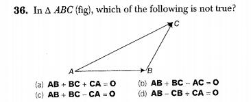 36 In Delta Abc Fig Which Of The Following Is Not True A Ab Ca 0 Lo Ab Ac 0 C Ab Ca 0 D Ab Cb Ca 0 Snapsolve