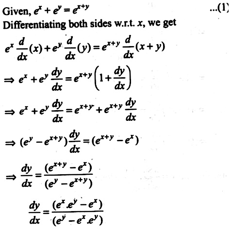 If E X E Y E X Y Then Prove Thatfrac Dy Dx Frac E X E Y 1 E Y E X 1 Snapsolve