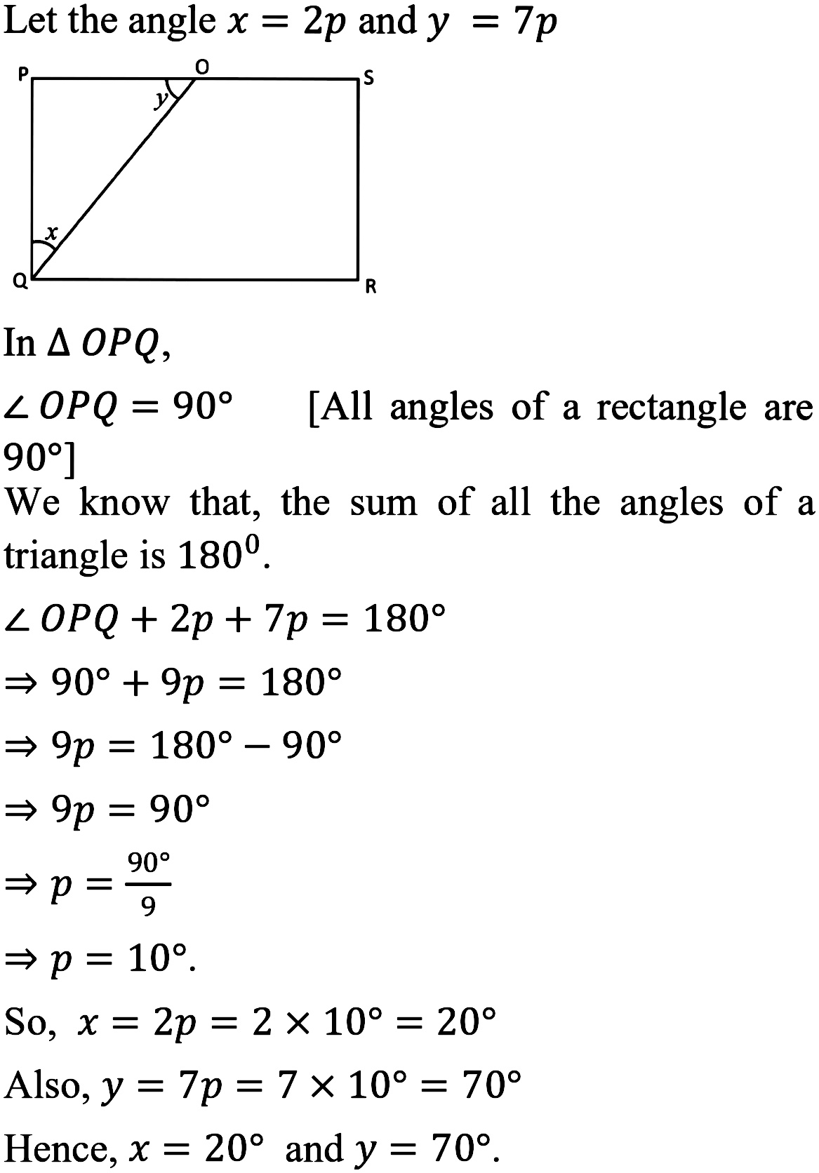 In The Rectangle X Y 2 7 Find X And Y Snapsolve