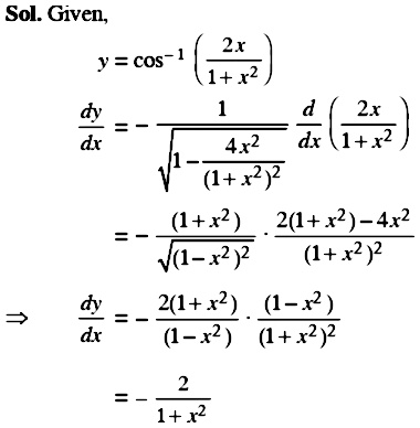 If Y Cos 1 Frac 2x 1 X 2 Then Find Frac Dy Dx Snapsolve