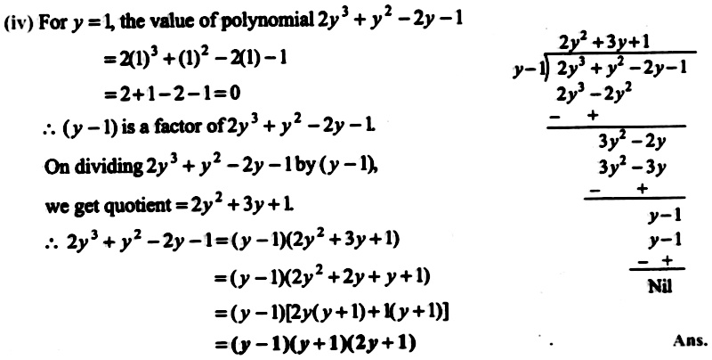 Factorise Using Factor Theorem Iv 2y 3 Y 2 2y 1 Snapsolve