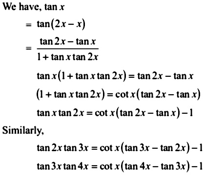 Prove That The Sum Of Tex Tan X Tan 2x Tan 2x Tan 3x Tan X Tan N 1 X Tex Tex Cot X N 1 X N 1 Tex Snapsolve