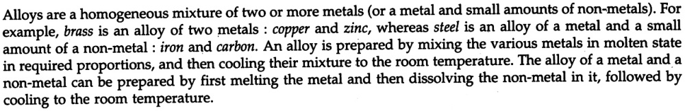 Answer for मिश्र धातु क्या हैं?