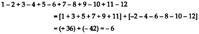 Answer for निम्नलिखित की गणना करें:  1-2 + 3-4 + 5-6 + 7-8 + 9-10 + 11-12
