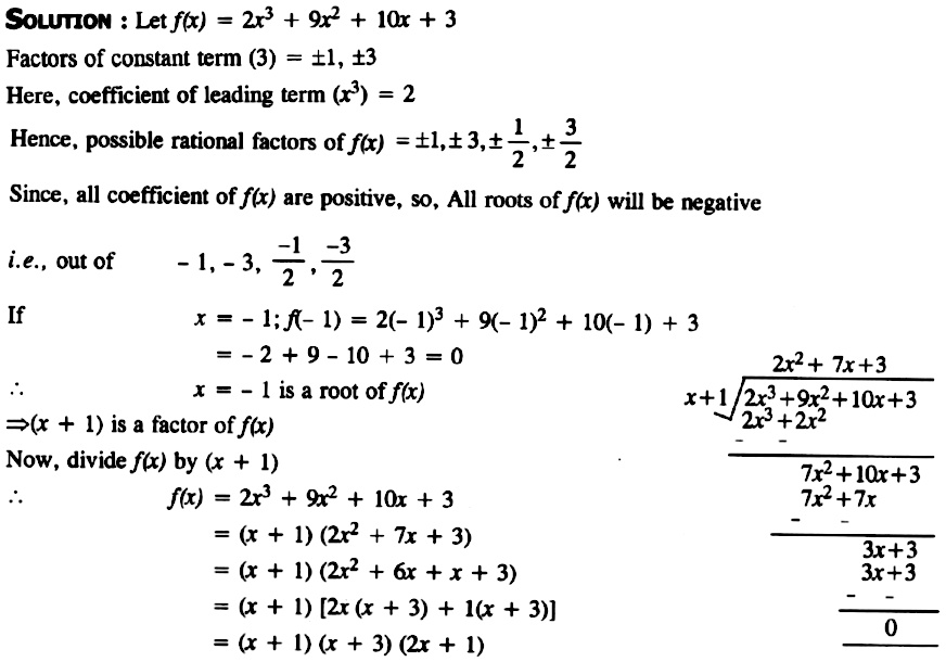Example 5 Factorise 2x 3 9x 2 10x 3 Snapsolve