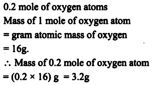 Answer for का द्रव्यमान क्या है: ऑक्सीजन परमाणुओं के तिल?