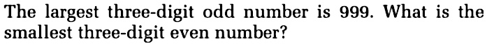 the smallest three digit odd number is