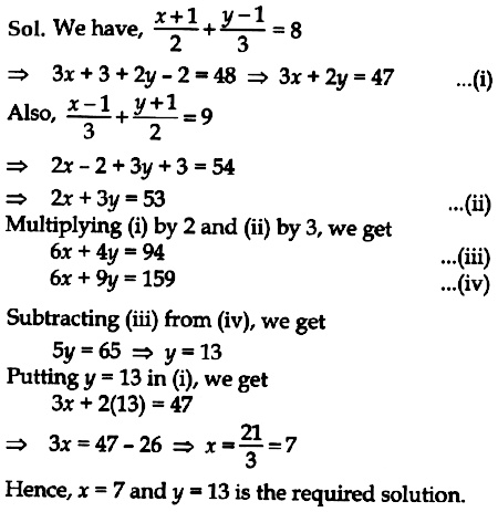 Solve For X And Y Frac X 1 2 Frac Y 1 3 8 Frac X 1 3 Frac Y 1 2 9 By Eliminationmethod Snapsolve