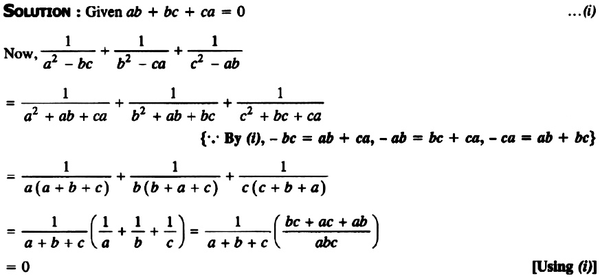 If Ab Ca 0 Then Find The Val A I C B S E 16 Snapsolve