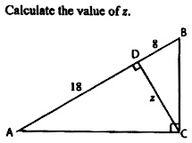 Solved: Calculate the value of z. [Math]
