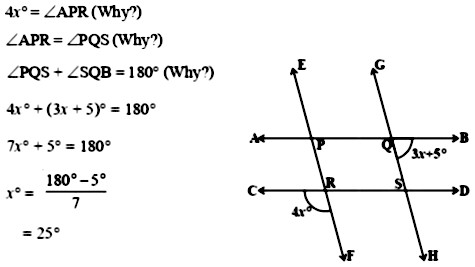 Solved: Example 10. In the given figure, lines EF and GH are parallel ...