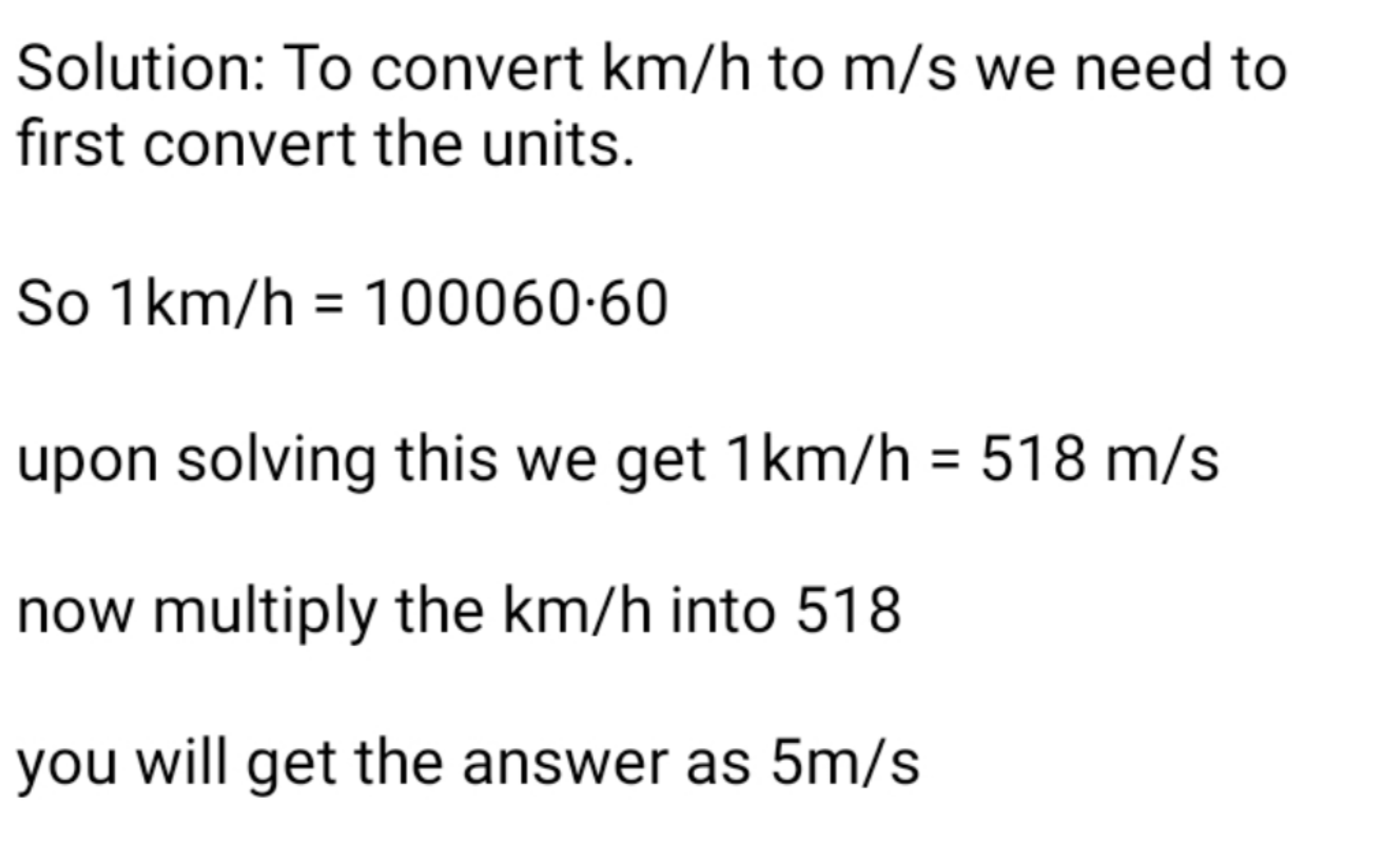 A Particle Travels With A Speed Of 18 Km Hr Its Speed In M S Is Snapsolve