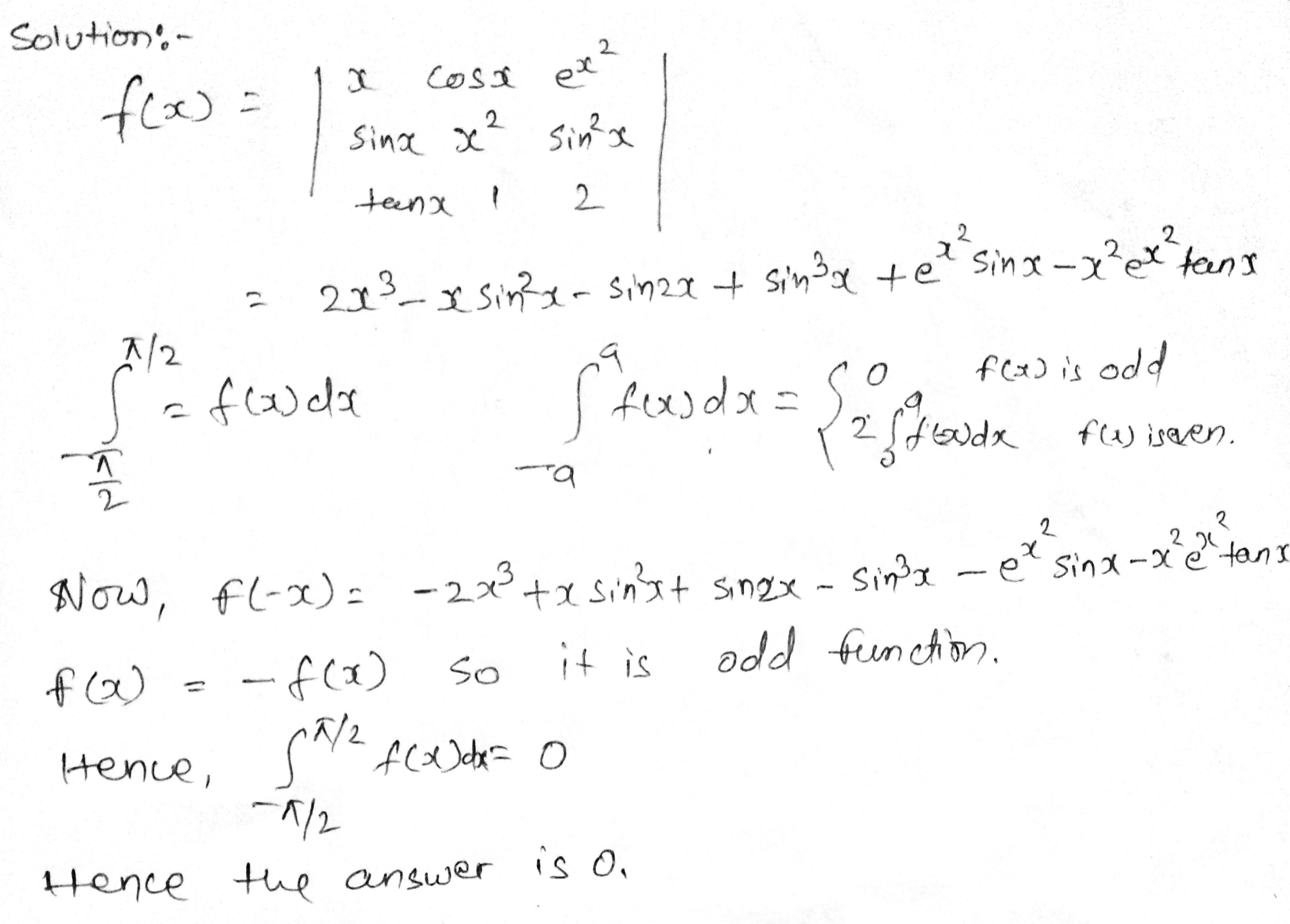 If F X Left Begin Array L X Cos X E X Sin 5 X X 4 E X X X X 0 X 3 X X Geq 0end Array Right Thenthe Value Of Intlimits Frac Pi 2 Frac Pi 2 F X Dx Frac Pi 2 Snapsolve