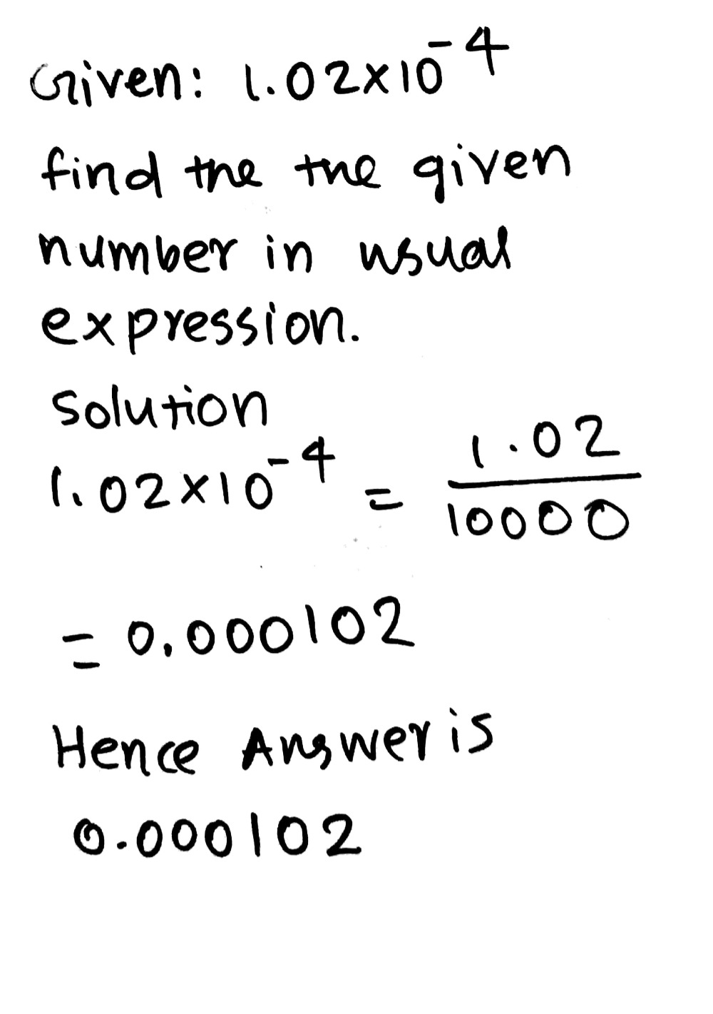 Express The Following Numbers In Usual Form Express The Following Numbers In Usual Form