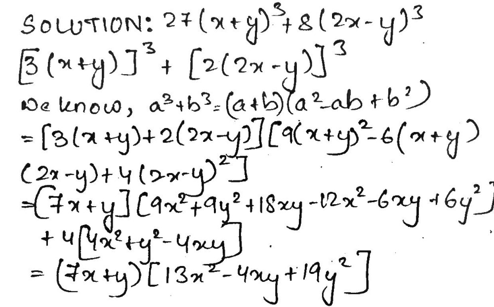 Factorise 27 X Y 3 8 2x Y 3 Snapsolve