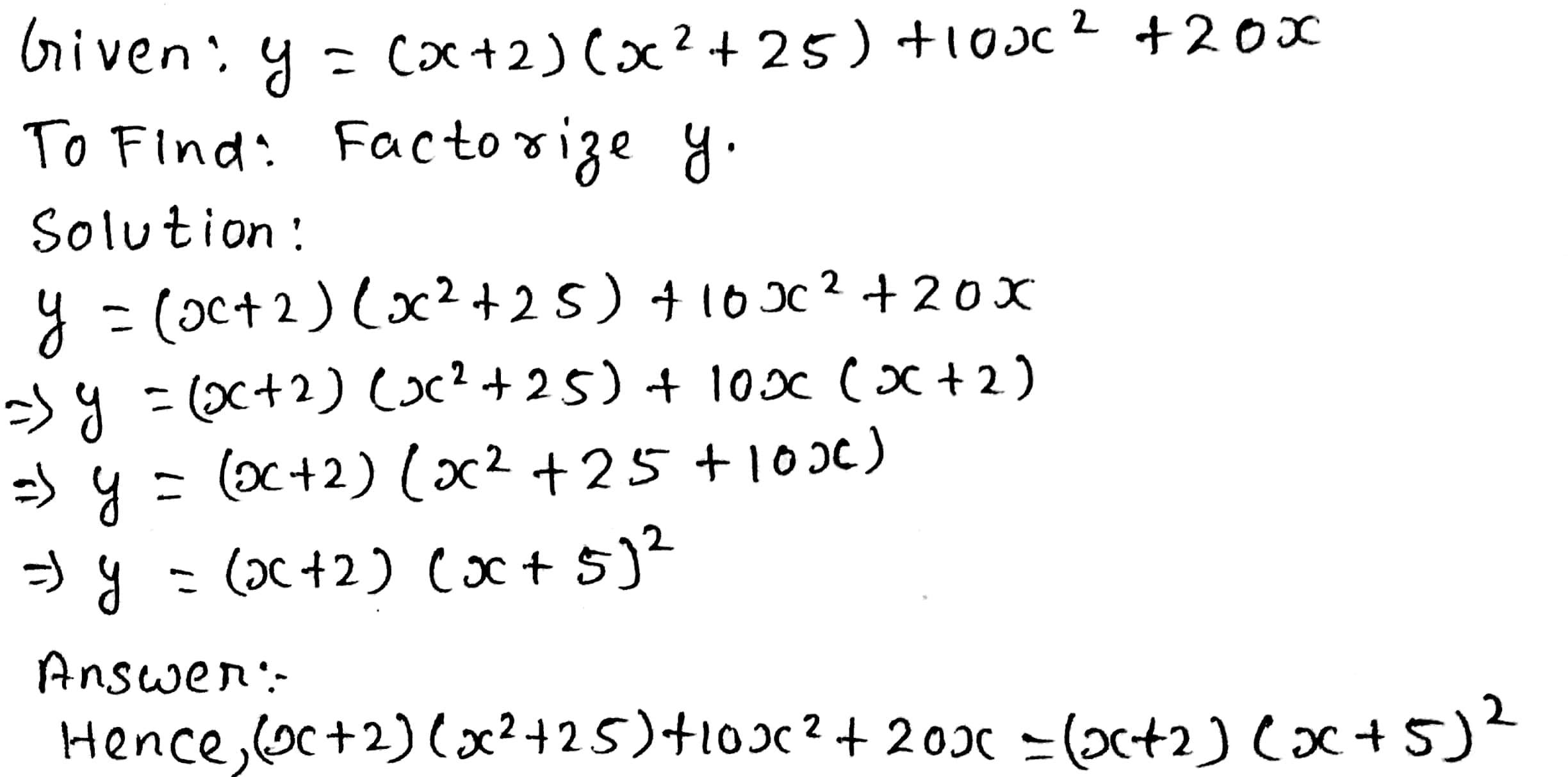 Example 2 91 Factorize The Following Vi X 2 X 2 25 10 X 2 X Snapsolve