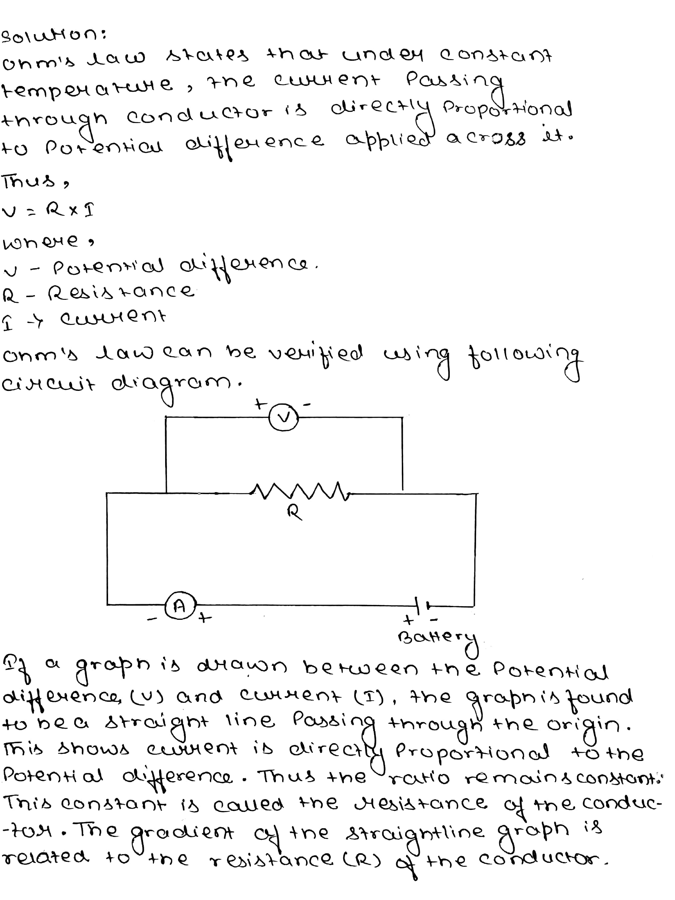 Draw Circuit Diagram Of Ohm S Law Verification - Circuit Diagram